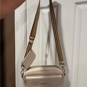 Kate Spade Cream and Tan Crossbody Bag